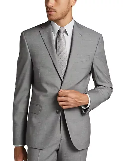 Awearness Kenneth Cole AWEAR-TECH Men's Slim Fit Suit Separates Coat Black & White Sharkskin