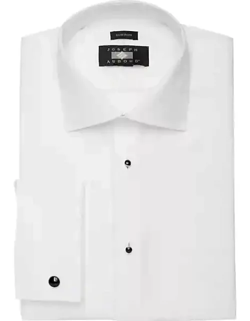 Joseph Abboud Men's Modern Fit French Cuff Tuxedo Formal Shirt White