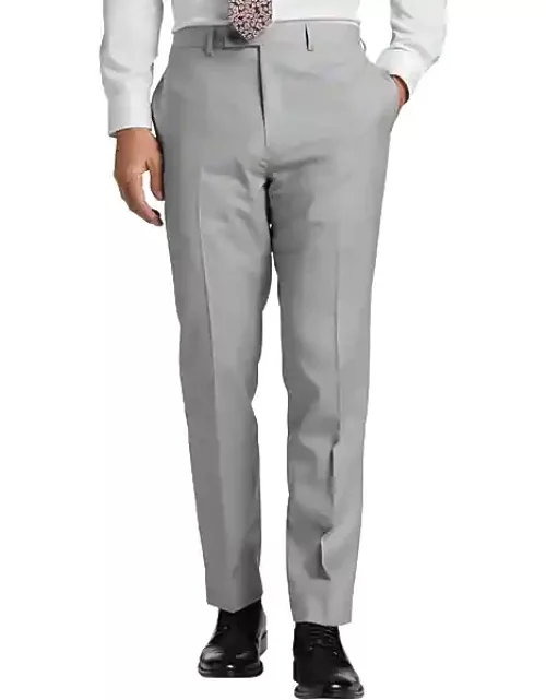 Calvin Klein Slim Fit Men's Suit Separates Pants Light Gray Sharkskin
