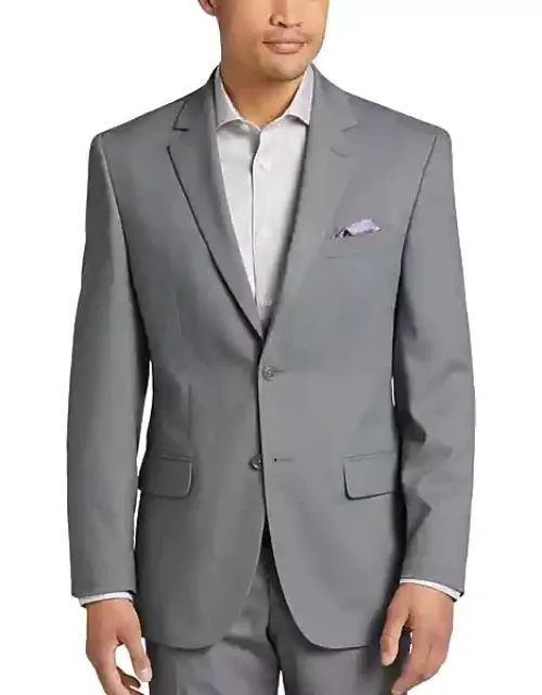 Pronto Uomo Men's Modern Fit Suit Separates Jacket Med Gray Solid