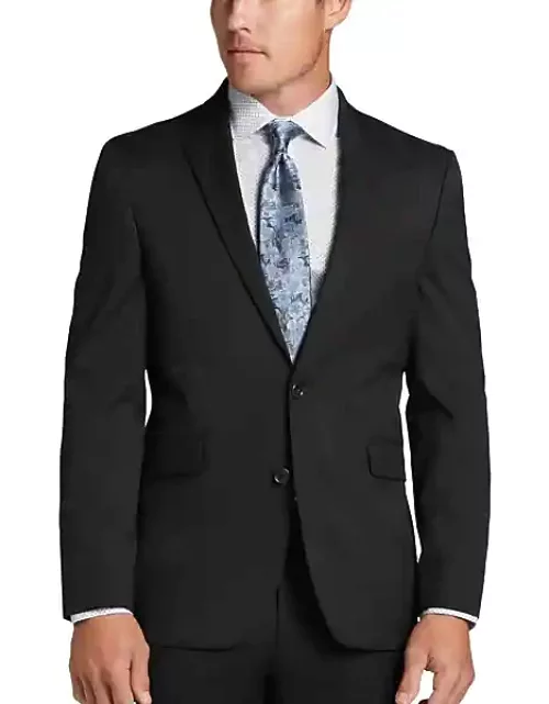 Wilke-Rodriguez Men's Slim Fit Suit Separates Jacket Black Grid