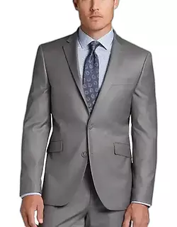 Wilke-Rodriguez Big & Tall Men's Slim Fit Suit Separates Jacket Grey