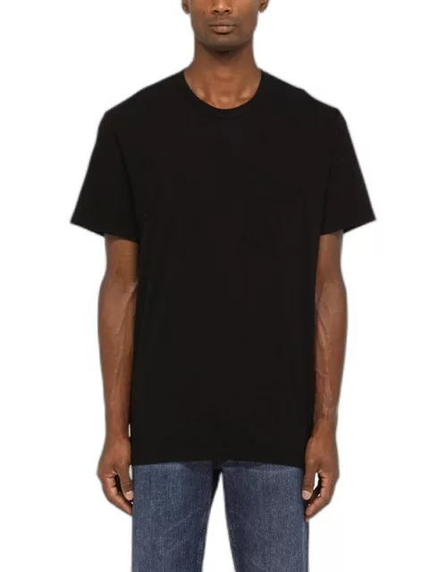 Black cotton regular t-shirt