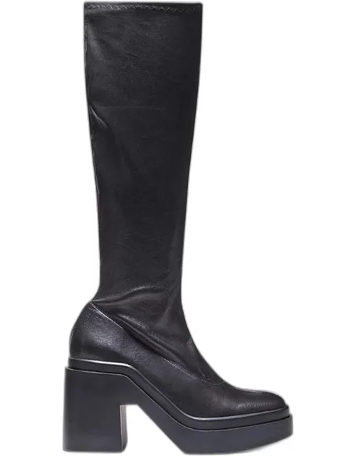 Nelly Stretch Leather Knee Boot