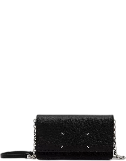 Medium Flap Leather Wallet on Chain