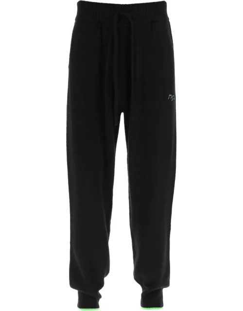 MSGM WOOL AND CASHMERE JOGGER PANT