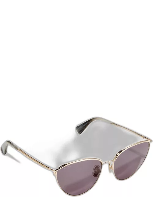 Cat-Eye Metal Sunglasse