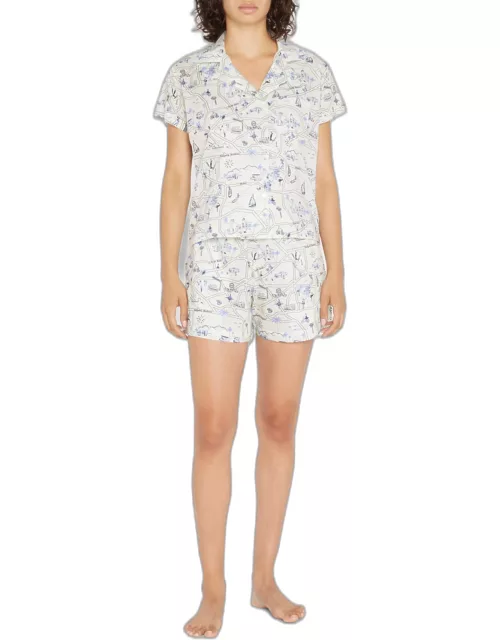 Apoline Short Printed Pajama Set