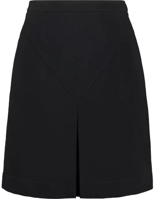 Burberry Button Detailed Front-slit Mini Skirt