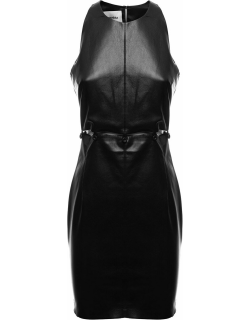 Nanushka Layan Black Vegan Leather Dress Woman