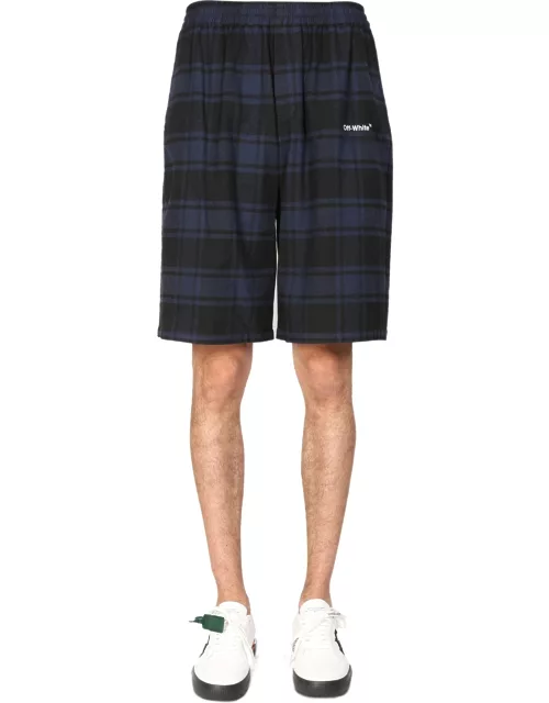 off-white shorts with front logo print