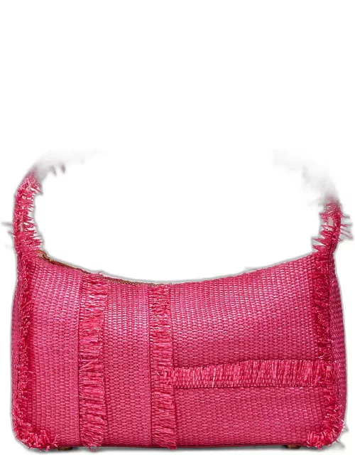 Malfi Mini Fringe Straw Shoulder Bag