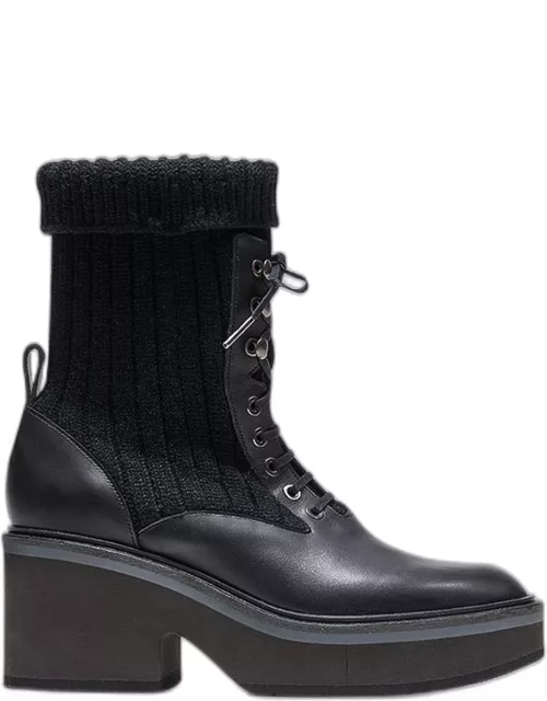 Ancel Knit Sock Lace-Up Boot