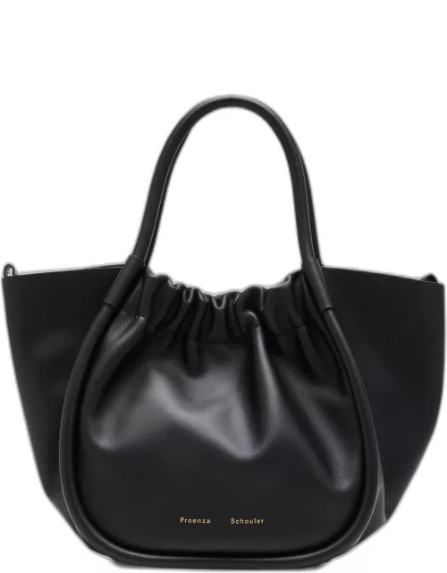 Ruched Top Handle Tote Bag