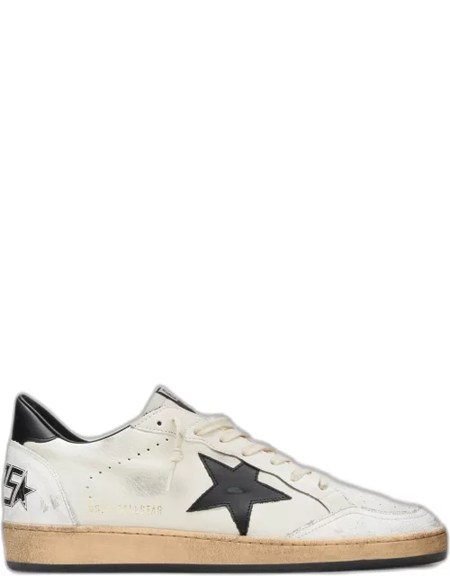 Men's Ball Star Distressed Leather Low-Top Sneaker