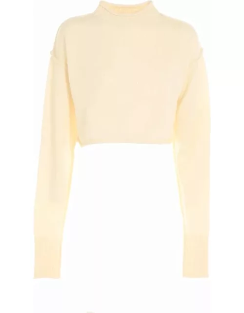 SportMax Crop Sweater With Extra Long Sleeve