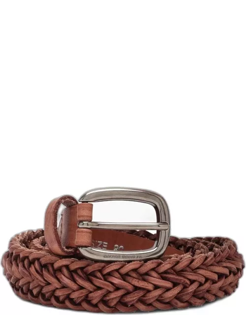 Braided leather color belt