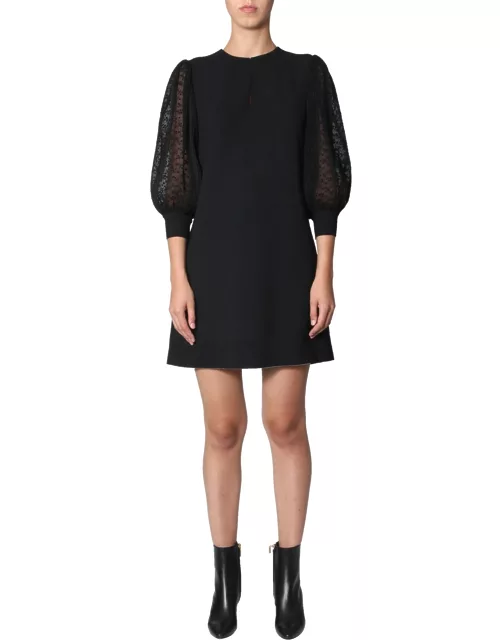 givenchy dress with pleated sleeve