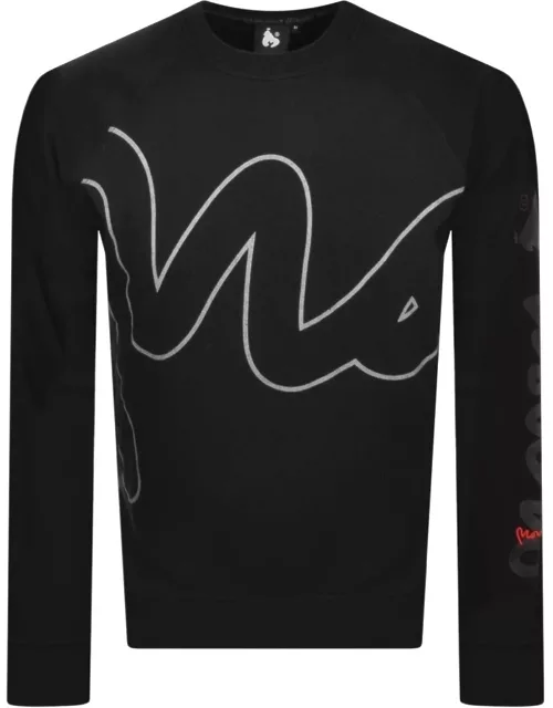 Money Crew Neck Logo Sweatshirt Black