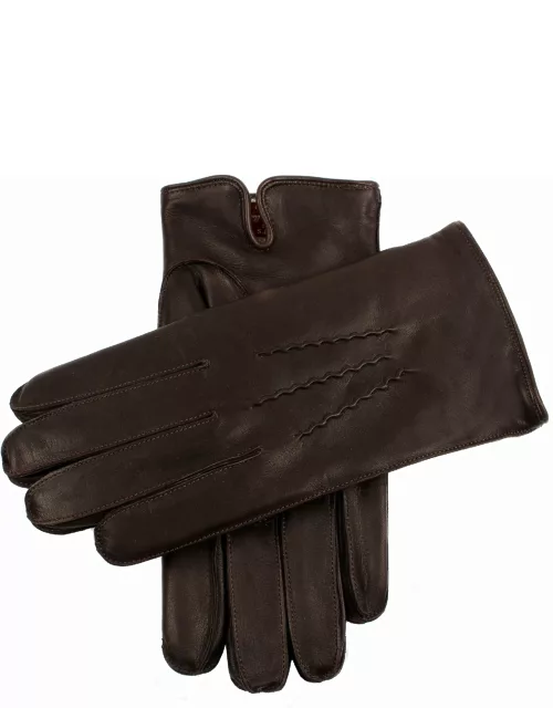 Dents Men'S Heritage Curly Lambskin Wool-Lined Leather Gloves In Brown
