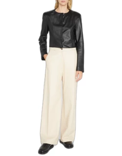 Noro Wide-Leg Leather Pant