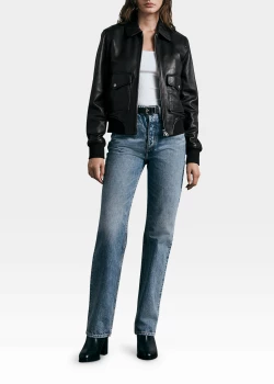 Icon Andrea Zip-Front Leather Jacket