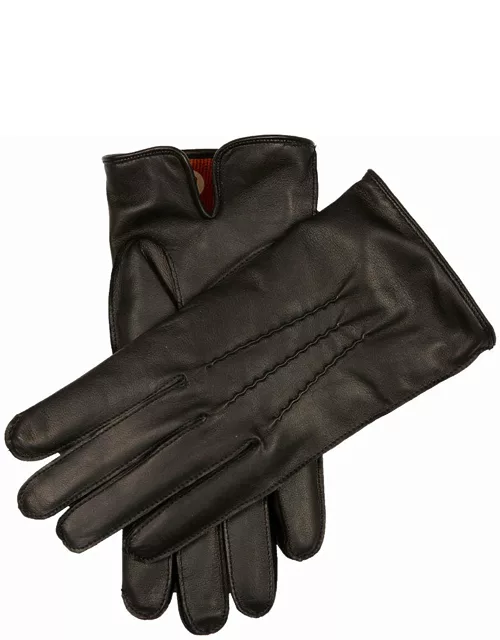 Dents Men'S Heritage Cashmere-Lined Leather Gloves In Black (Tangerine)