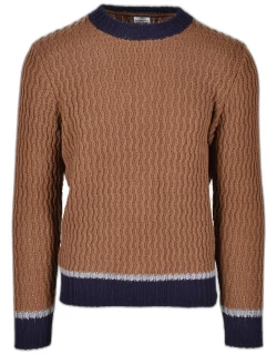 Luigi Borrelli Mens Brown / Blue Sweater