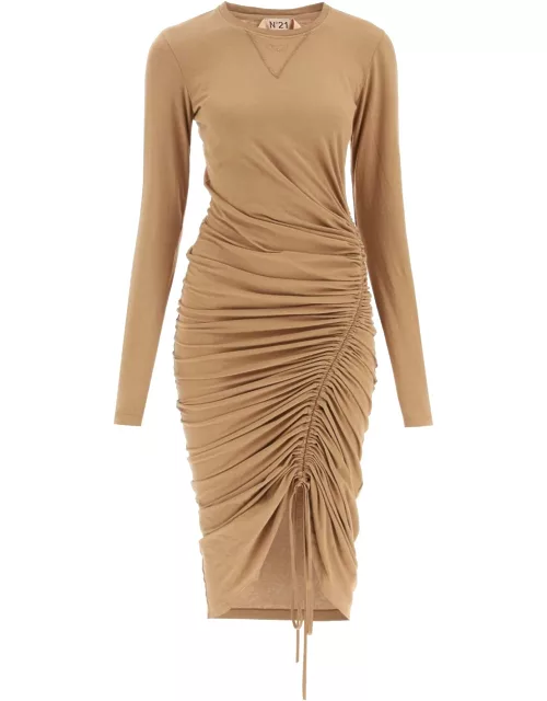 N.21 RUCHED JERSEY MIDI DRES