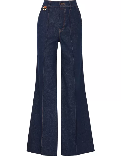 Rotate Sunday Straight-leg Satin Trousers - Light Blue - 32 (UK4 / Xxs)
