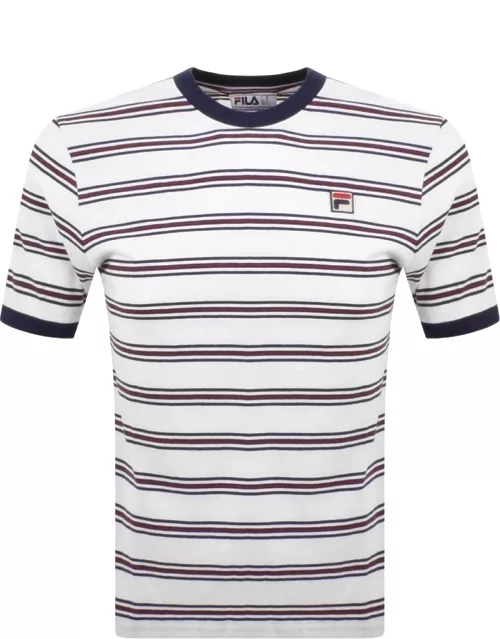 Fila Vintage Santiago Stripe T Shirt White
