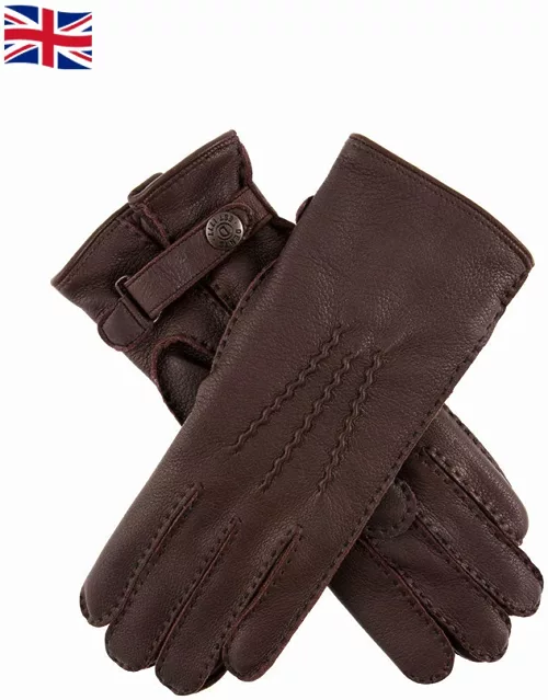 Dents Women's Lambswool Lined Deerskin Leather Gloves In Bark