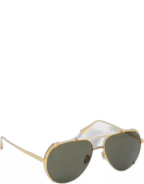 Newman Metal Aviator Sunglasse