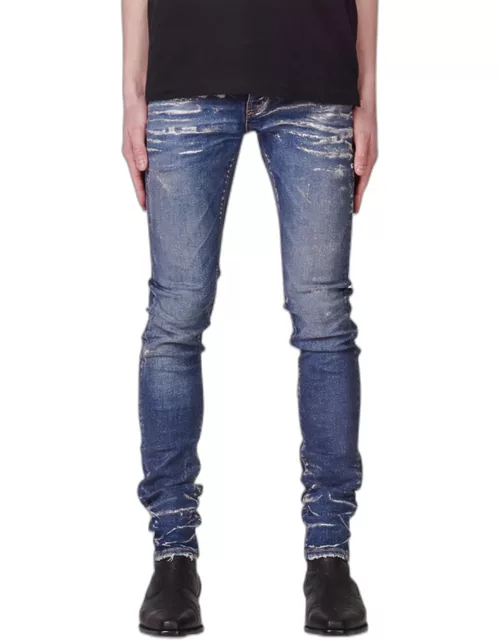 Men's Waxed Metallic Skinny Jean