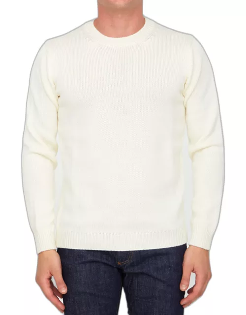Roberto Collina Cream Merino Wool Sweater