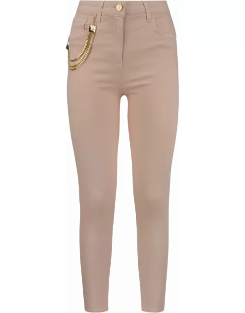Elisabetta Franchi Skinny Jeans With Chain And Stud Char