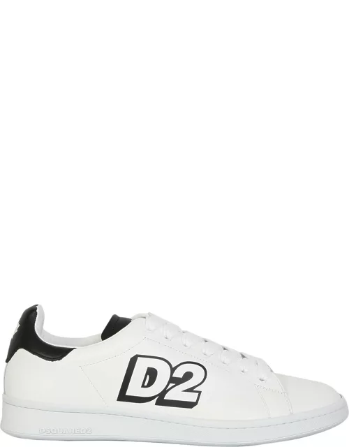 Dsquared2 Low Lace-up Sneakers With Printed Logo