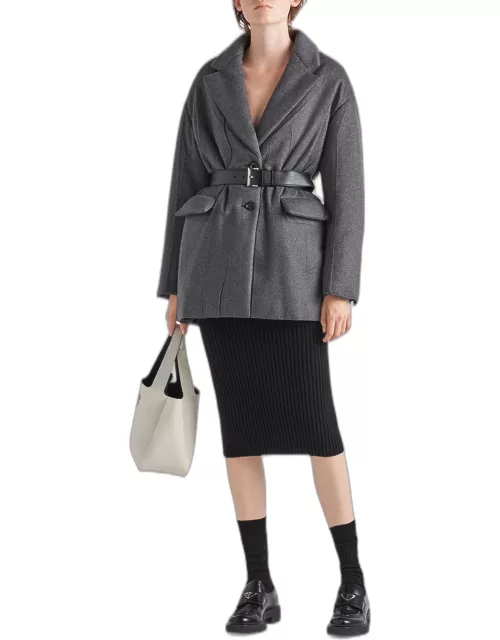 Lana Wool-Cashmere Belted Padded Jacket