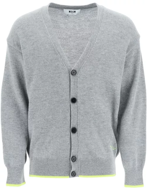 MSGM WOOL AND CASHMERE CARDIGAN