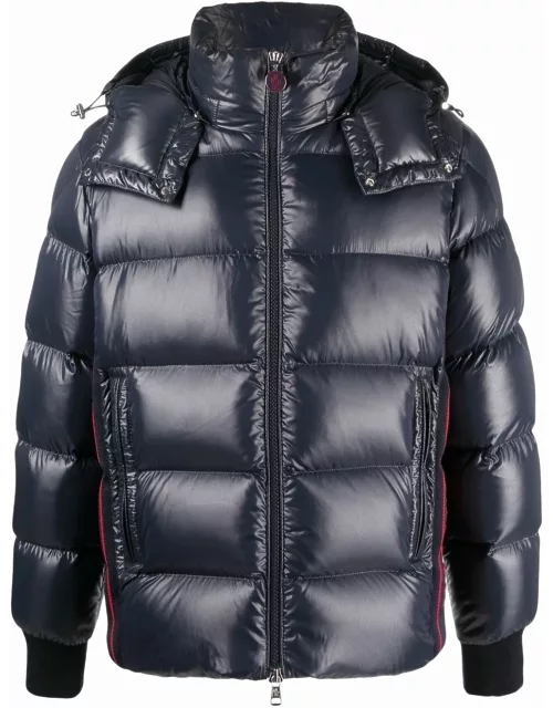MONCLER Lunetiere Hooded Puffer Jacket Navy Blue