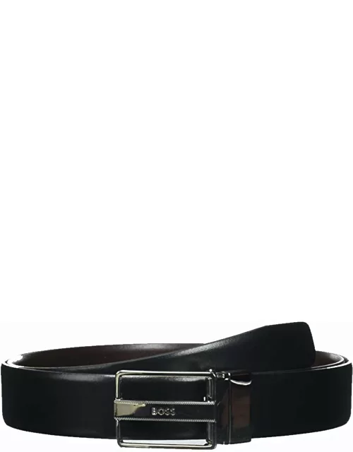 BOSS Logo-buckle Leather Belt Black