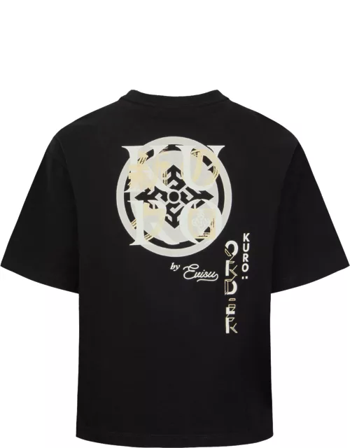 Logo and Kamon Print T-shirt