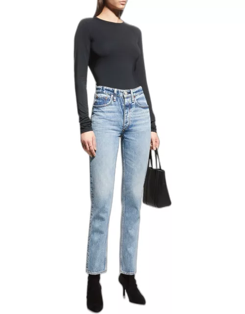 Nina High-Rise Straight Ankle Jean