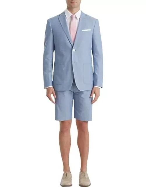 Lauren By Ralph Lauren Men's Classic Fit Suit Separates Short Light Blue Chambray