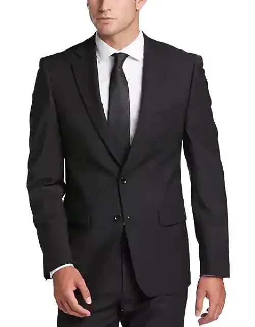 Calvin Klein Slim Fit Men's Suit Separates Jacket Black Solid
