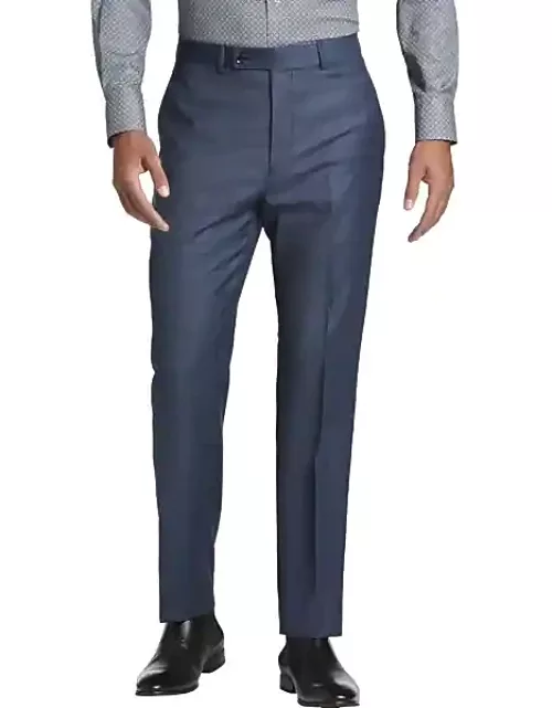 Calvin Klein Slim Fit Men's Suit Separates Pants Blue Sharkskin