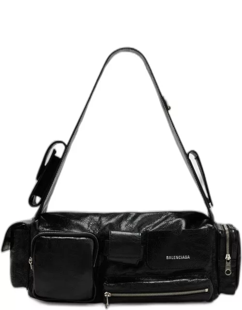 Men's Superbusy Leather Multi-Pocket Sling Bag, Smal