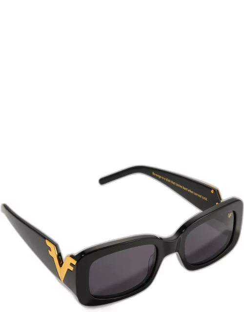 Men's VF Godfather V-Décor Rectangle Sunglasse