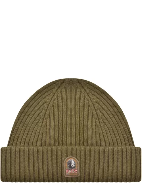 Parajumpers Ribbed Beanie Hat Green