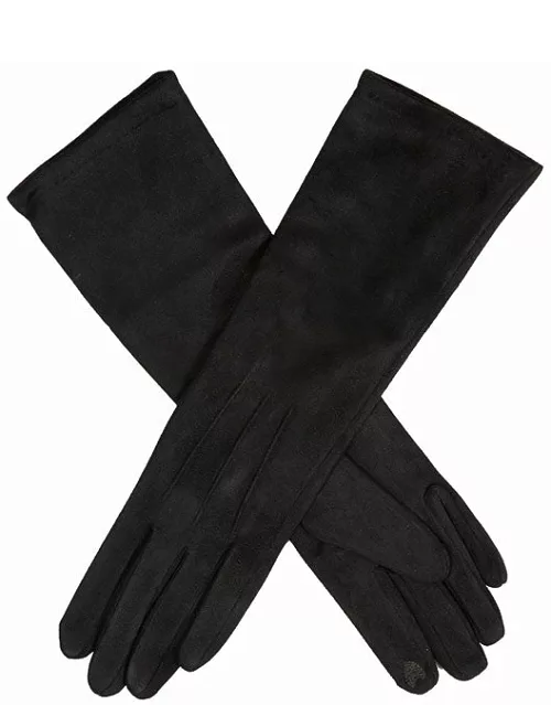 Dents Women'S Long Touchscreen Faux Suede Gloves In Black